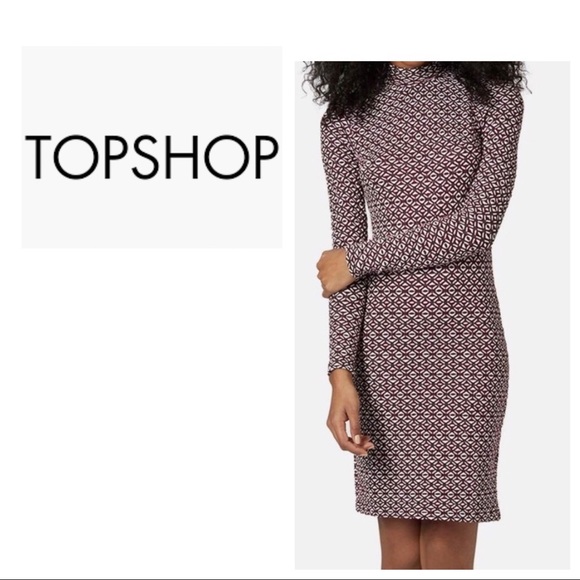Topshop Dresses & Skirts - Topshop Geo Jacquard Dress